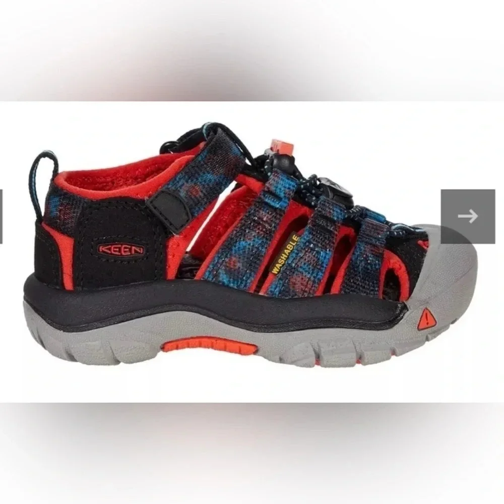 Keen Newport H2 Youth 4 Blue Orange Camo Outdoor Water Sandals